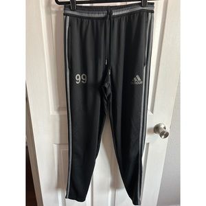 Black Adidas Zipper Taper Sweatpants